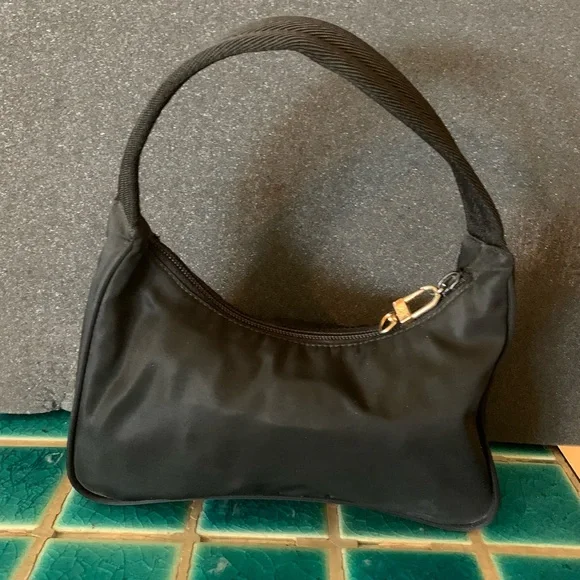 Prada Mini Black Tessuto Nylon #31 Y2K Hobo Hand Bag. - Picture 2 of 5